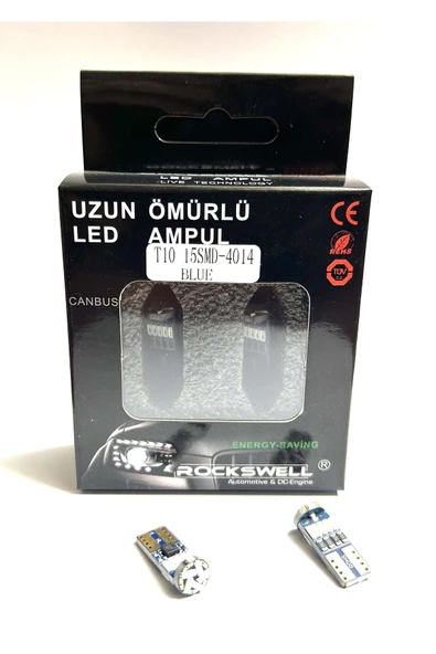 T10 DİPSİZ PARK PLAKA LAMBASI AMPÜLÜ 15 LEDLİ CAN BUS MAVİ ürün görseli