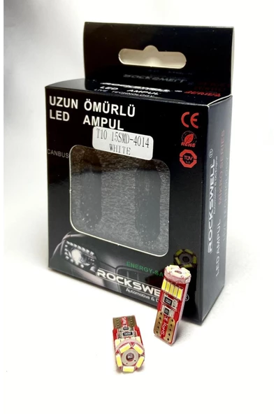T10 DİPSİZ PARK PLAKA LAMBASI AMPÜLÜ 15 LEDLİ CAN BUS BEYAZ ürün görseli