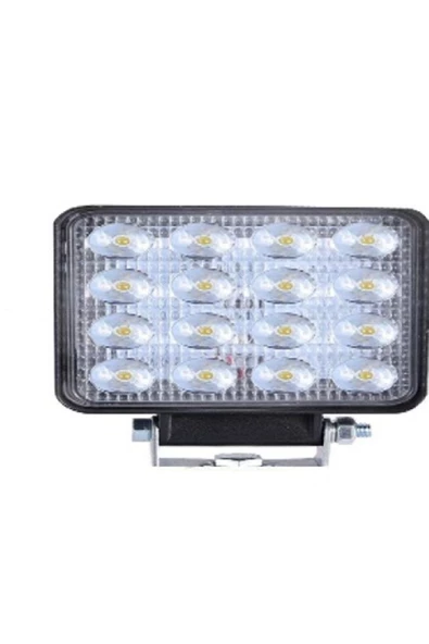 Çalışma Lambası/sis Lambası 16 Ledli Kare 48 W (12-48 VOLT) Sabitleme Aparatlı