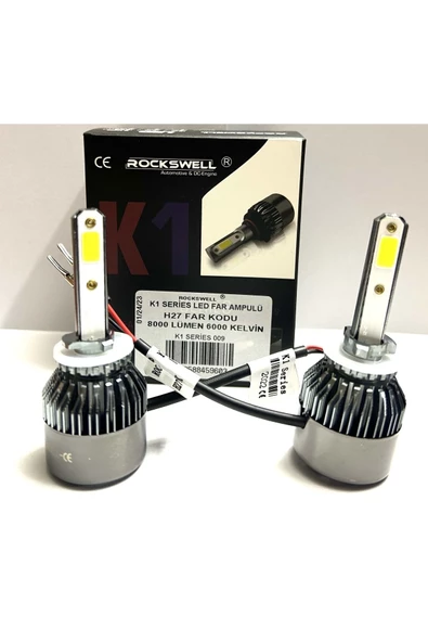 LED XENON K1 SERİSİ H27 8000 LUMEN 6000 KELVİN 12V - 1