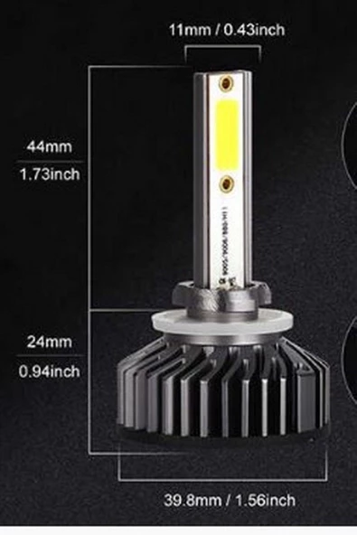 H-27 LED FAR AMPÜLÜ  MİNİ  KISA ALİYA