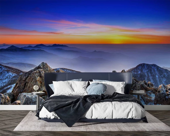 Dag ve Gökyüzü Manzaralı Duvar Kağıdı - Resim 2