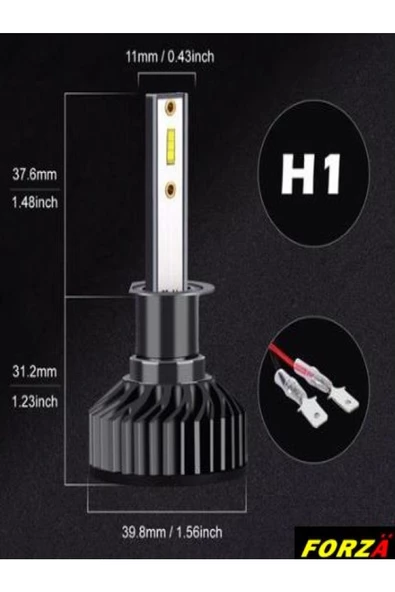 Ampul H1 Led Xenon Csp Tip Mini Led Forza-lhp01