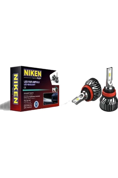 NİKEN H11 PRO SERİSİ LED XENON ŞİMŞEK ETKİLİ KAR BEYAZI Uyumlu