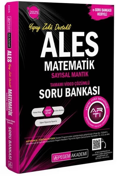 Pegem ALES Matematik Sayısal Mantık Tamamı Video Çözümlü Soru Bankası