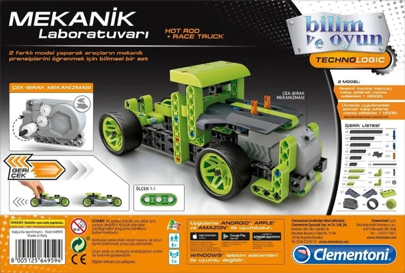 Clementoni Mekanik Laboratuvarı Hot Rod ve Race Truck 64959 - 2
