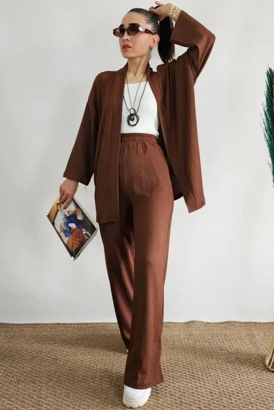 VıoShıne Kadın Bürümcük Kimono Takım - 11