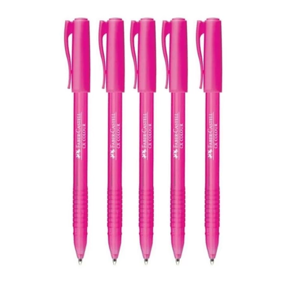 Faber Castell Tükenmez Kalem Renkli Pembe - 5 Adet