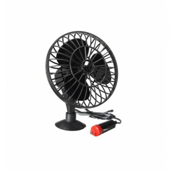 Araba Camına Vantuzlu Mini Vantilatör 5 İnç 15 cm çap