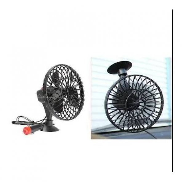 Araba Camına Vantuzlu Mini Vantilatör 5 İnç 15 cm çap - 2