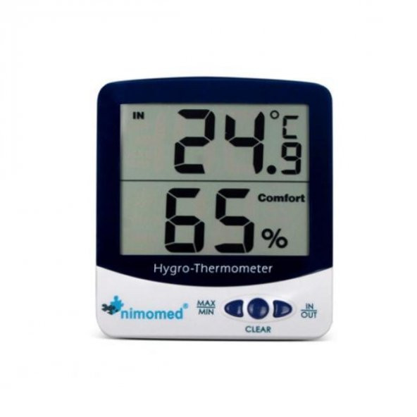 NİMOMED DİJİTAL TERMOMETRE İÇ/DIŞ NEM ÖLÇER PROBLU DERECE SICAKLIK ÖLÇÜM ALETİ - 2