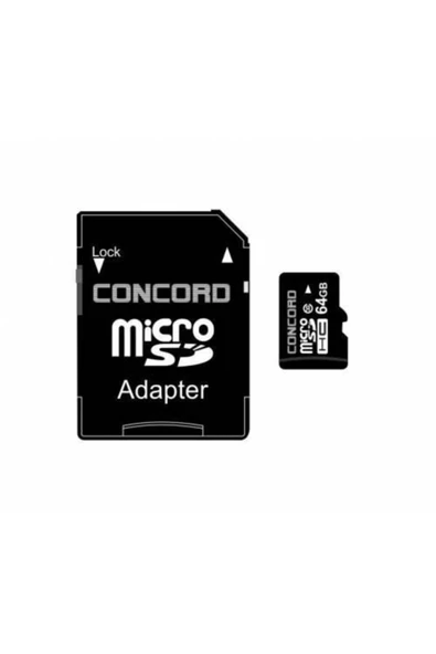 Concord 64gb Hafıza Kartı Micro Sd Class 10 Adaptörlü C-m64