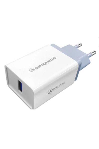 SPRANGE Q-30 18w - 5v 3a Qualcomm Quick Charge 3.0 Hızlı Şarj Başlık Adaptör Charger