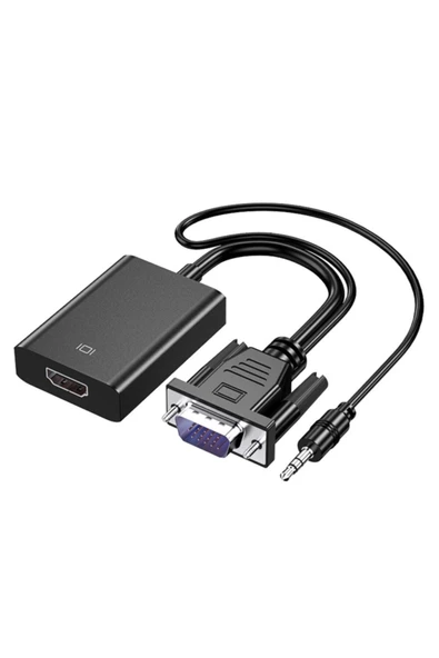 Concord Vga To Hdmı Dönüştürücü (htv) 3.5mm Aux Kablo (48cm) + Microusb To Usb Kablo (50cm)