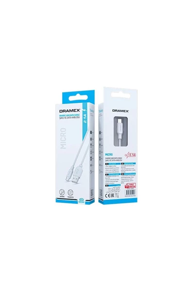 CALRADİA D21MK MICRO USB 2.1A MİKRO SAMSUNG ŞARJ - DATA KABLOSU 1MT (K295)