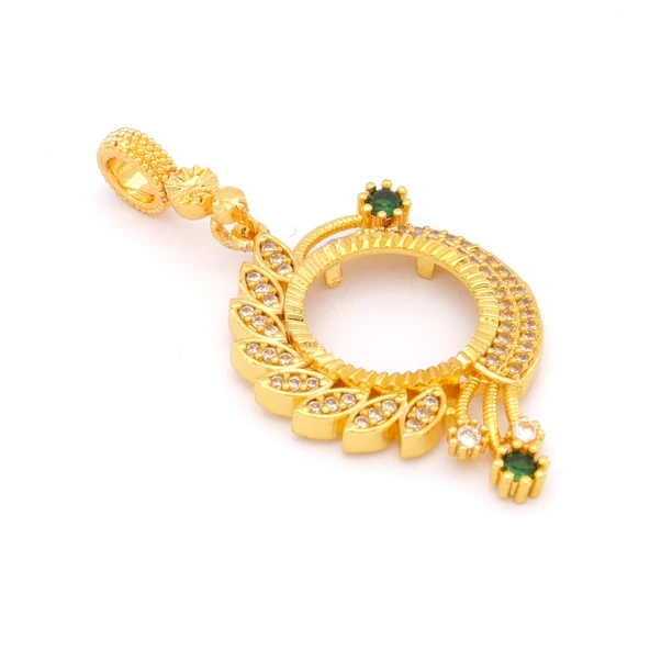 Çeyrek Altın Çerçeveli Kolye Ucu Altın Kaplama-TGR-606 - Resim 3