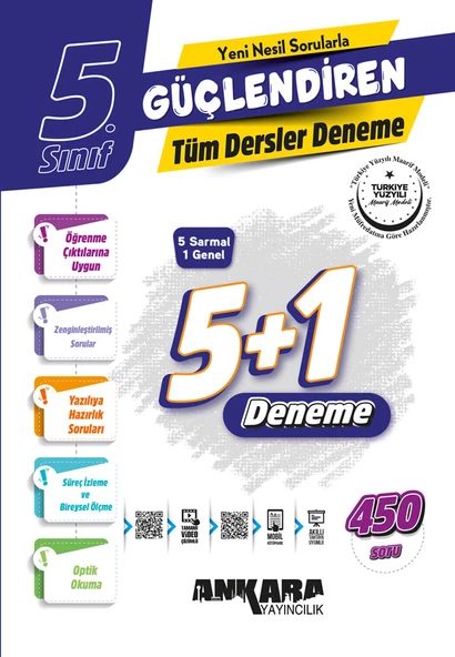 Ankara Yayıncılık 5. Sınıf Tüm Dersler Güçlendiren Denemeleri