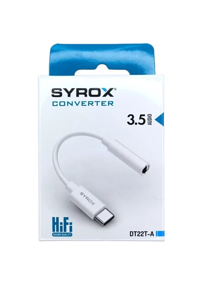 Syrox DT22T-A Type-c To 3.5 mm Jack Kulaklık Çevirici Aux Dönüştürücü Adaptör