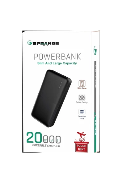 Concord Sprange Sr-p20 20000 Mah Micro- Type -c Şarj Girişli Powerbank