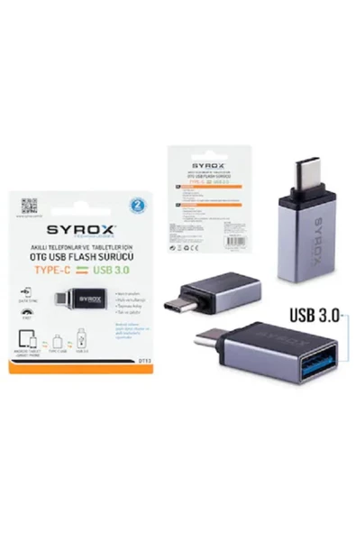 Syrox Dt13 Usb Den Type-c Dönüştürücü Veri Transferi (ANDROİD SİSTEMLİ)