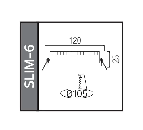 HOROZ Slim-6 6w BEYAZ Yuvarlak Led Panel Spot Beyaz Kasa 6400k Sıva Altı S.A. 220v IP20 - 3