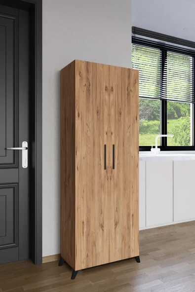 AYMOBSAN 2 Kapaklı Winter  Boy Dolabı , Çok Amaçlı Dolap , Killer Dolabı, Banyo Dolabı, Mutfak Dolabı Atlantik Çam - Resim 2