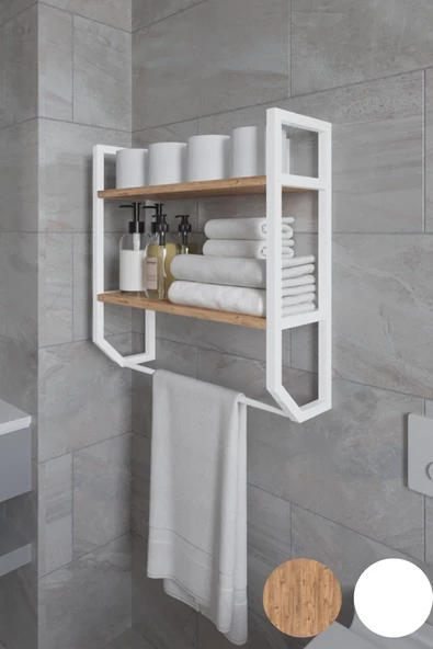 AYMOBSAN Aura Banyo Rafı , Çok Amaçlı Düzenleyici, Raf Ünitesi, 90 cm