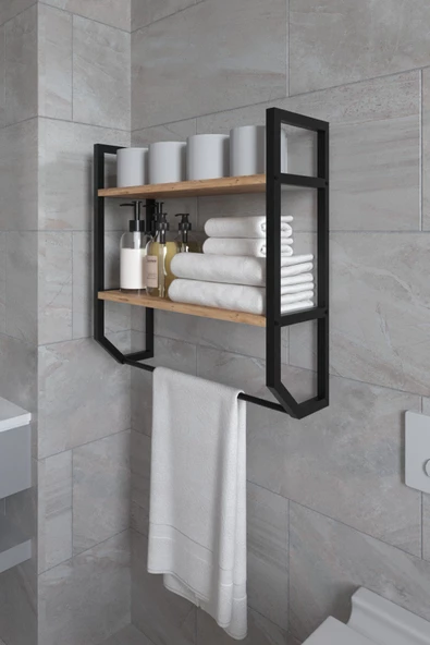 AYMOBSAN Aura Banyo Rafı , Çok Amaçlı Düzenleyici, Raf Ünitesi, 90 cm