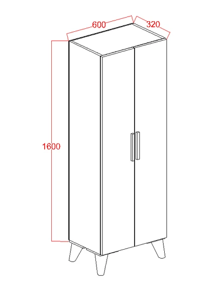 AYMOBSAN 2 Kapaklı Winter  Boy Dolabı , Çok Amaçlı Dolap , Kiler Dolabı, Banyo Dolabı, Mutfak Dolabı Antrasit - Resim 3
