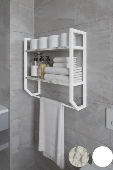 AYMOBSAN Aura Banyo Rafı , Çok Amaçlı Düzenleyici, Raf Ünitesi, 90 cm - 3