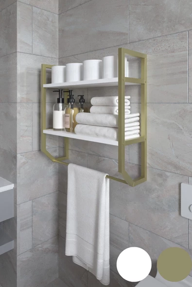 AYMOBSAN Aura Banyo Rafı , Çok Amaçlı Düzenleyici, Raf Ünitesi, 90 cm - 3