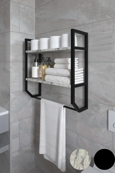 AYMOBSAN Aura Banyo Rafı , Çok Amaçlı Düzenleyici, Raf Ünitesi, 90 cm - 3