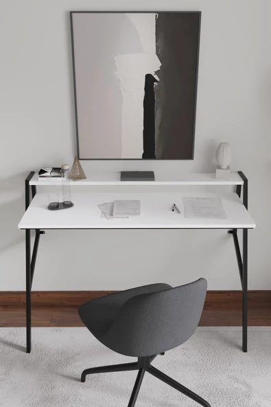 AYMOBSAN Flamingo, Metal Ayaklı, Duvara Monte, Çalışma Masası, 120 cm