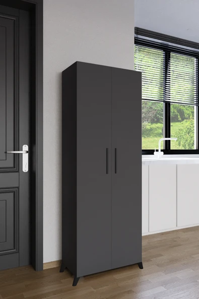 AYMOBSAN 2 Kapaklı Winter  Boy Dolabı , Çok Amaçlı Dolap , Kiler Dolabı, Banyo Dolabı, Mutfak Dolabı Antrasit ürün görseli
