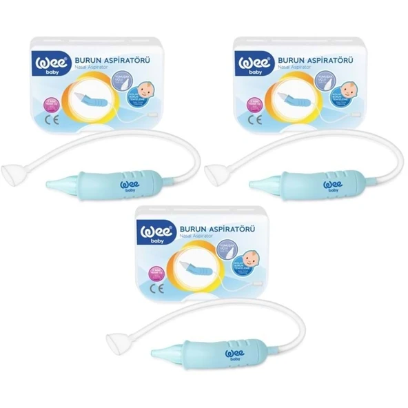 Wee Baby Burun Aspiratörü Nasal (Yeni Saklama Kabı Kutulu) (3 Lü Set) (WEE162) - 1