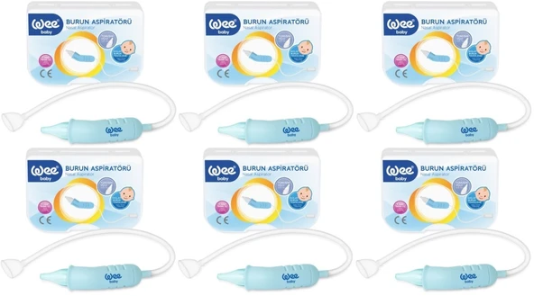 Wee Baby Burun Aspiratörü Nasal (Yeni Saklama Kabı Kutulu) (6 Lı Set) (WEE162)