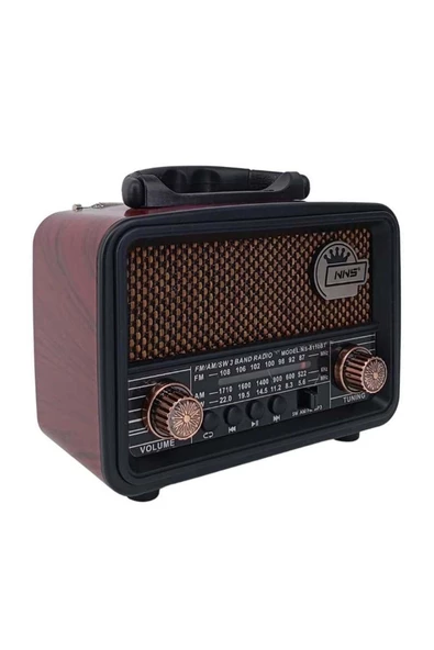 NNS RADYO NOSTALJİ ŞARJLI BT/USB/SD NNS NS-8110BT Bordo