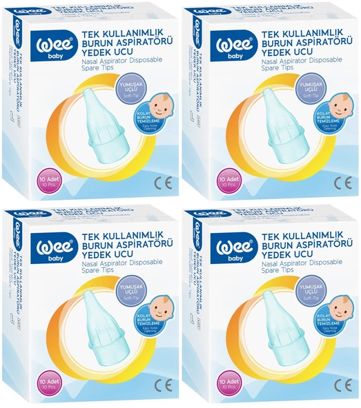 Wee Baby Burun Aspiratörü Nasal Yedek Ucu 40 Adet (4Pk*10)