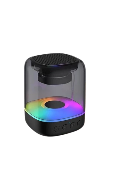 Visiou Taşınabilir Rgb Ledli Bluetooth Hoparlör Usb-Tf-Aux Siyah E -3052