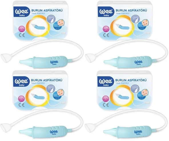 Wee Baby Burun Aspiratörü Nasal (Yeni Saklama Kabı Kutulu) (4 Lü Set) (WEE162)