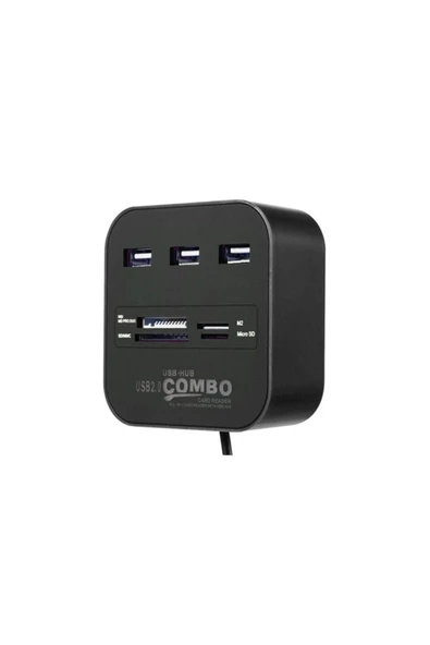 Concord C-847 3 Port Usb 2.0 Çoklayıcı Hub Ve Multi Kart Okuyucu