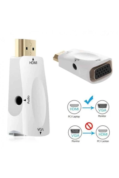 VİPAY Hdmı To Vga + Audio Dönüştürücü Adaptör Concord C-844