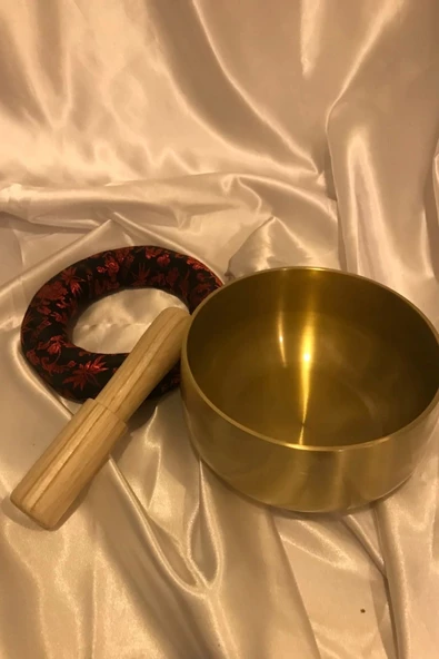 Tibet Çanağı Pirinç Çanı Kasesi Meditasyon Çanı Yoga Çanı Tibet Singing Bowl 16 cm - 5
