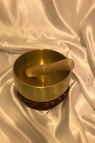 Tibet Çanağı Pirinç Çanı Kasesi Meditasyon Çanı Yoga Çanı Tibet Singing Bowl 16 cm - 2