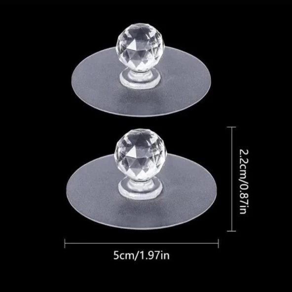 Gen-Of Kristal Tutucu Raf Dolap Duvar Askısı 4 Lü Set GKH - 3