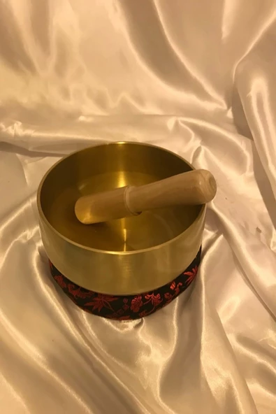 Tibet Çanağı Pirinç Çanı Kasesi Meditasyon Çanı Yoga Çanı Tibet Singing Bowl 16 cm - 4