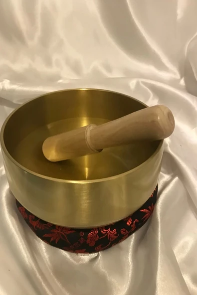 Tibet Çanağı Pirinç Çanı Kasesi Meditasyon Çanı Yoga Çanı Tibet Singing Bowl 16 cm - 3