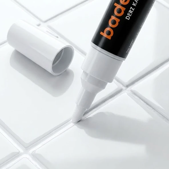 Derz Kalemi Hızlı Kuruyan Yedek Uç Su Bazlı Kokusuz Derz Dolgu Fayans Yenileme Boyası 4 Adet Beyaz - Resim 8