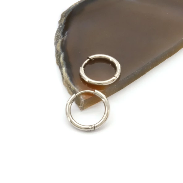 Çelik Halka Küpe Düz Halka Model UNK-821 - Resim 3