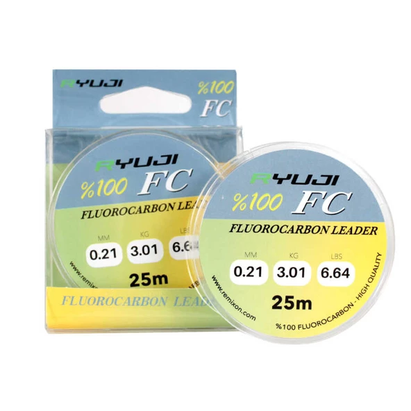 RYUJI FLUORO CARBON LEADER 25M, MİSİNA  Standart 0,47